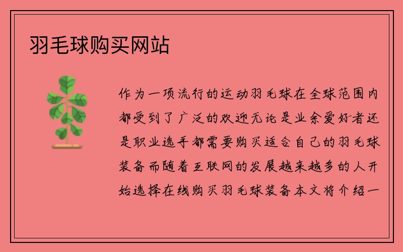 羽毛球购买网站