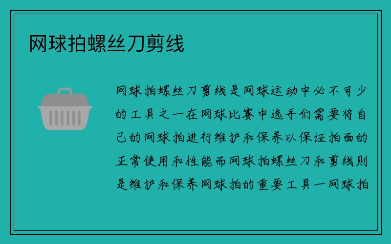 网球拍螺丝刀剪线