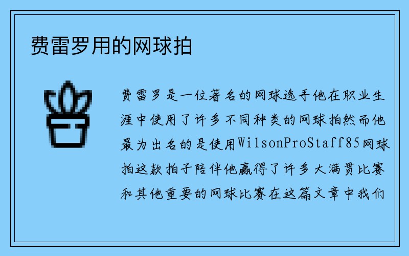 费雷罗用的网球拍