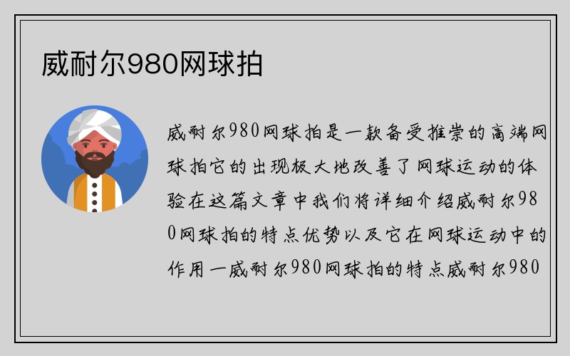 威耐尔980网球拍